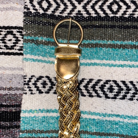Y2K GOLD BRAIDED BELT - Picture 1 of 3